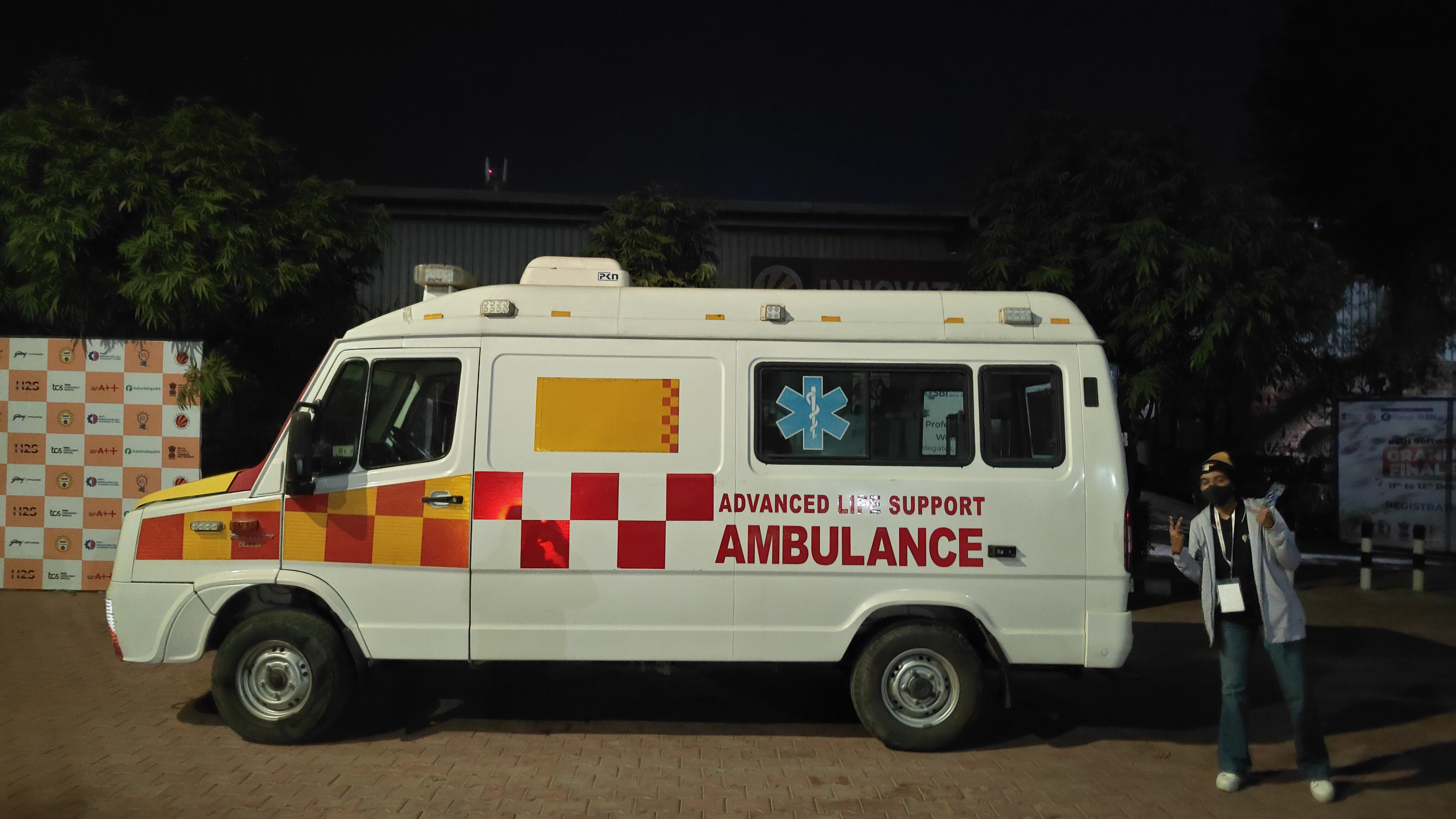Ambulance ready for student emergencies during Smart India Hackathon 2024